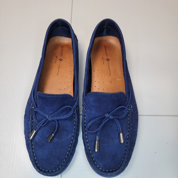 Mercanti Fiorentini Blue Suede Driving Loafers Womens Size 8B Made in Brazil - Picture 2 of 9
